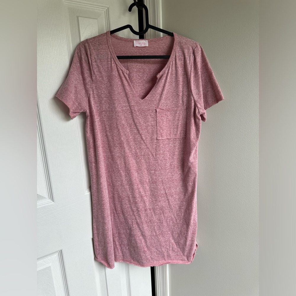 Pink T-Shirt Mini Dress by Pink Lily